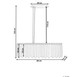 Beliani MANDEO - Kroonluchter - Zilver - IJzer Outlet