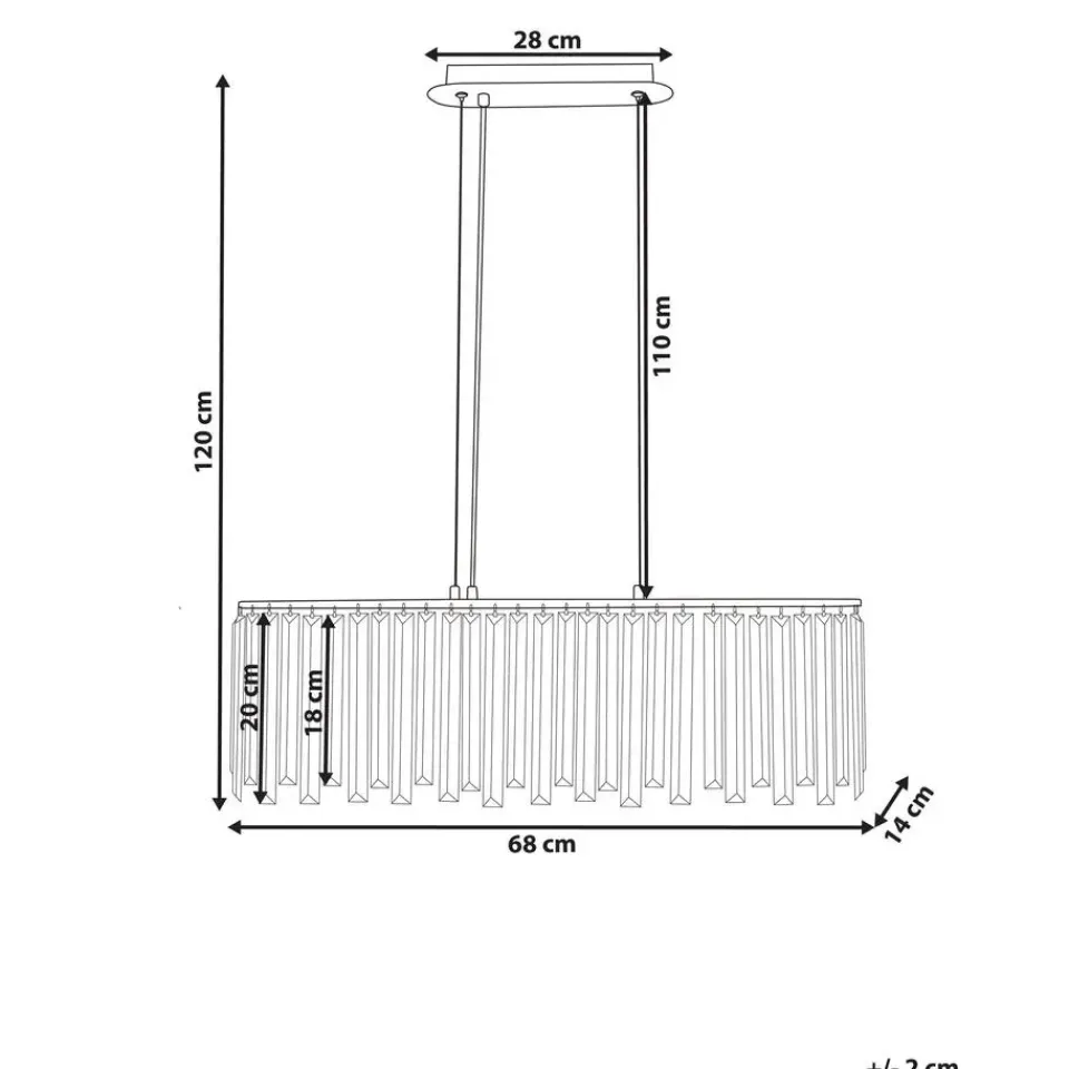 Beliani MANDEO - Kroonluchter - Zilver - IJzer Outlet