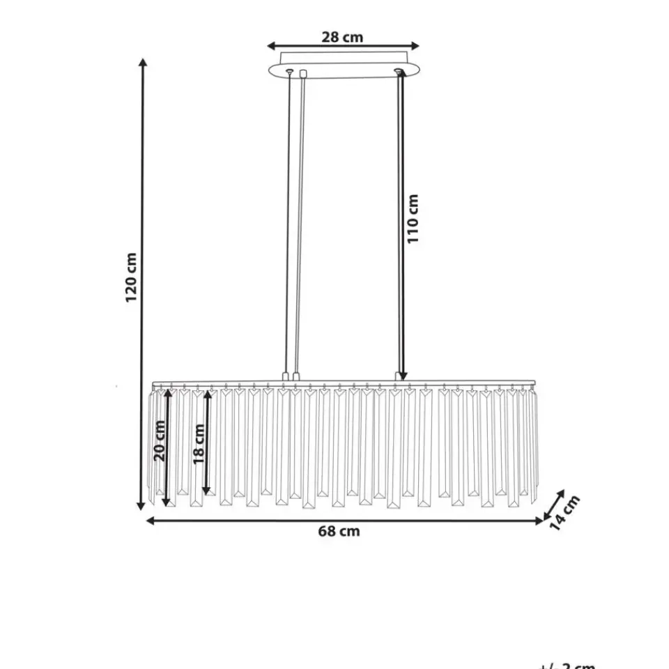 Beliani MANDEO - Kroonluchter - Zilver - IJzer Outlet