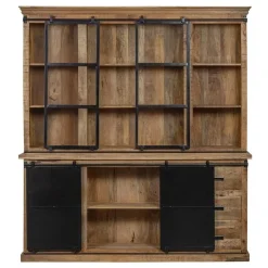 Mangohoutonline - Buffetkast Denver 200x220cm Recht Rechthoekig - Bruin - Mahom Online