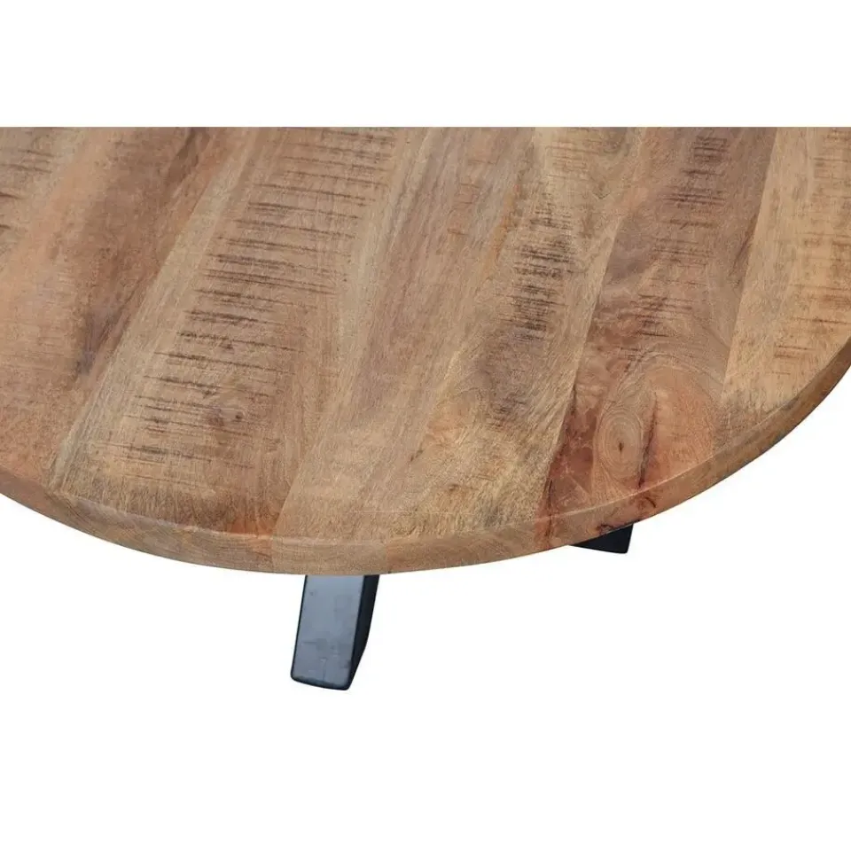 Mangohoutonline - Eettafel Madison 150cm Rond - Bruin - Mahom Hot