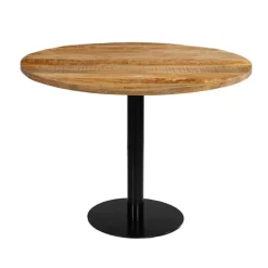 Mangohoutonline - Horecatafel Rond Ø100cm Rond - Bruin - Mahom Clearance