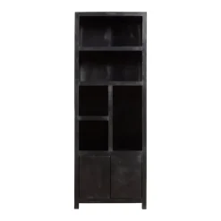 Mangohoutonline - Wandkast Phoenix 80cm 5 Open Vakken, 2 Deuren Rechthoekig Hot