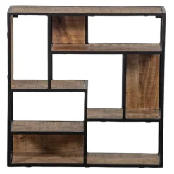 Mangohoutonline - Wandrek Vierkant 60x60cm Vierkant - Bruin - Mahom Best