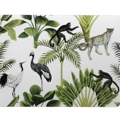 Mars & More tafel placemat jungle print wit - 30 x 40 cm Discount