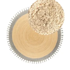 Leen Bakker MARTS - Vloerkleed - Beige/Grijs - 200 cm - Jute Hot