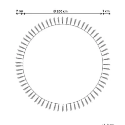 Leen Bakker MARTS - Vloerkleed - Beige/Grijs - 200 cm - Jute Hot