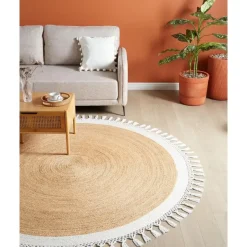 Leen Bakker MARTS - Vloerkleed - Beige/Wit - 200 cm - Jute Best