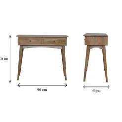 Artisan Furniture Massief Houten Sidetable met 2 Laden Online