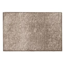 Leen Bakker Mat Soft & Deco Velvet - beige - 67x100 cm Best