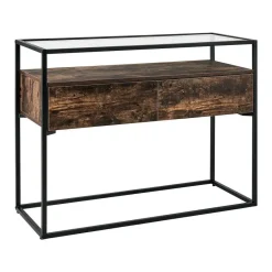 Beliani MAUK - Consoletafel - Zwart - MDF