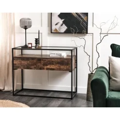 Beliani MAUK - Consoletafel - Zwart - MDF