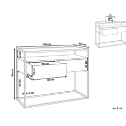 Beliani MAUK - Consoletafel - Zwart - MDF
