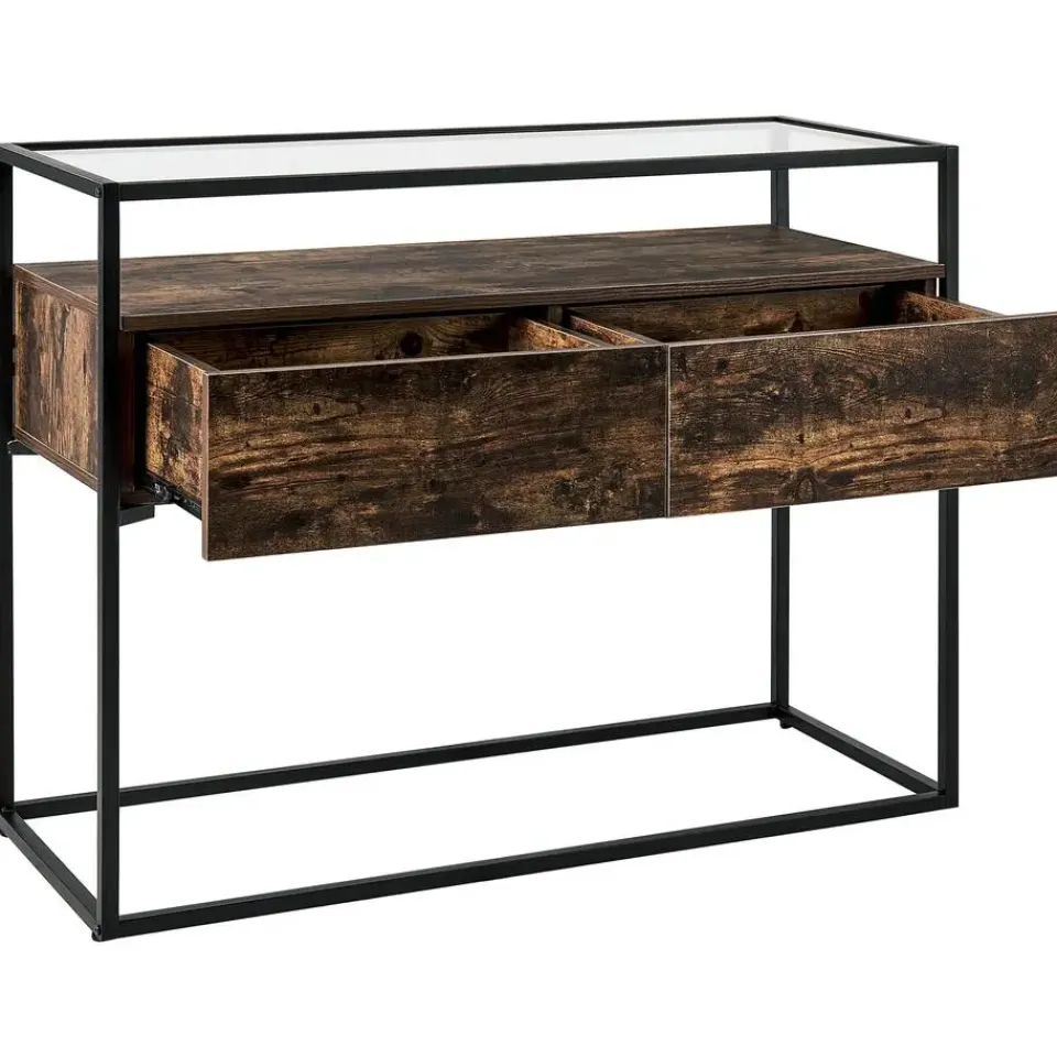 Beliani MAUK - Consoletafel - Zwart - MDF