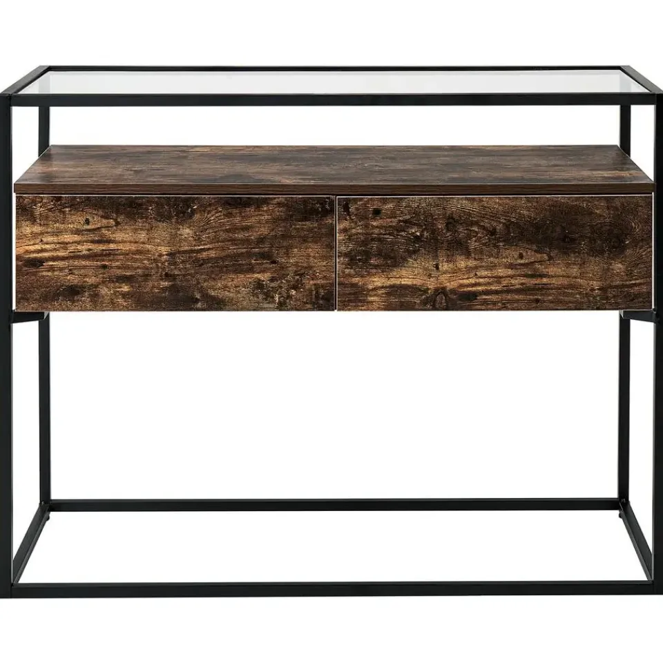 Beliani MAUK - Consoletafel - Zwart - MDF