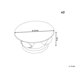 Beliani MAURICE - Wandlamp set van 2 - Zwart - Aluminium Outlet