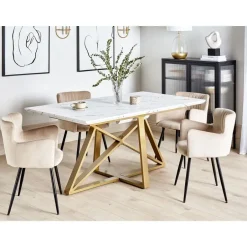 Beliani MAXIMUS - Eettafel - Wit - MDF Hot