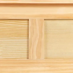 Beliani MAYENNE - Tweepersoonsbed - Lichtbruin - 140 x 200 cm - Dennenhout Outlet