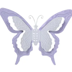 Mega Collections muurvlinder - lila - metaal - 36 cm Best