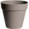 Mega Collections Plantenpot/bloempot - kunststof - bruin - D26 cm