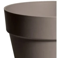 Mega Collections Plantenpot/bloempot - kunststof - bruin - D26 cm