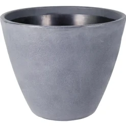 Mega Collections Plantenpot/bloempot - kunststof - grijs - D50 cm