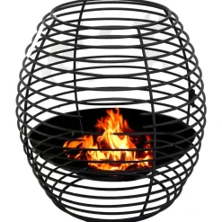 Mega Collections Vuurkorf - zwart - ijzer - D40 x H40 cm - rond Clearance