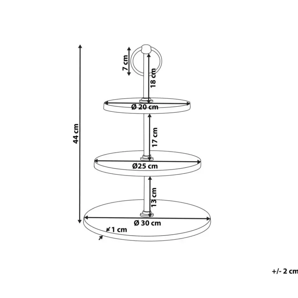 Beliani MEGARA - Etagère - Wit/Goud - Marmer Clearance