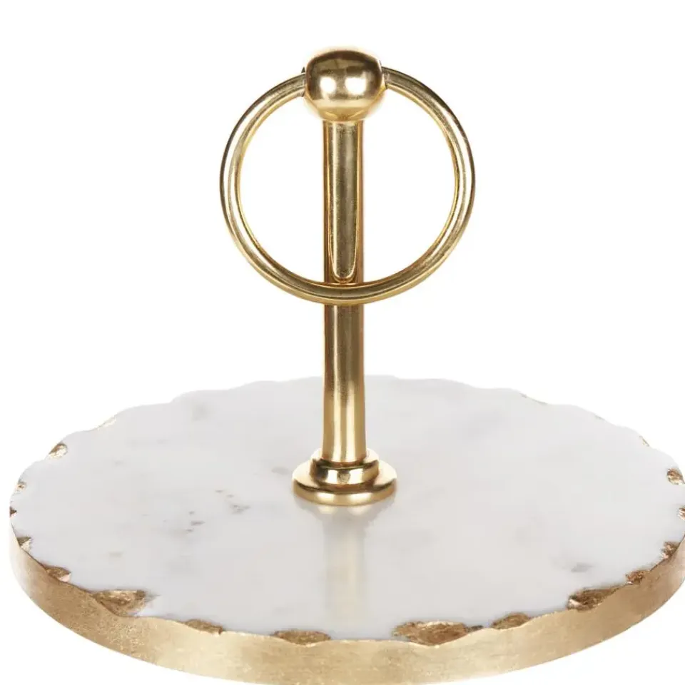 Beliani MEGARA - Etagère - Wit/Goud - Marmer Clearance