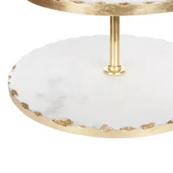 Beliani MEGARA - Etagère - Wit/Goud - Marmer Clearance