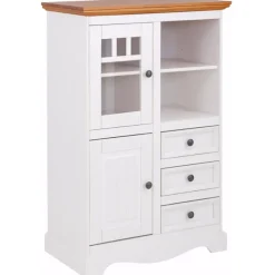 Loft24 Melissa - Dressoir met 4 deuren en 2 laden in wit / natuurlijk grenen Best