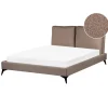 Beliani MELLE - Tweepersoonsbed - Bruin - 140 x 200 cm - Bouclé Best