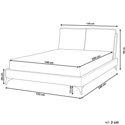 Beliani MELLE - Tweepersoonsbed - Bruin - 140 x 200 cm - Bouclé Best