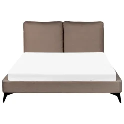 Beliani MELLE - Tweepersoonsbed - Bruin - 140 x 200 cm - Bouclé Best