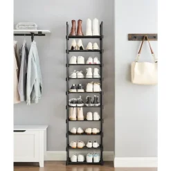 Merkloos Metalen Schoenenrek met 10 Planken, Standplank, Multifunctioneel Best