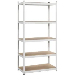 Leen Bakker Metalen stellingkast - wit - 90x45x180 cm Hot