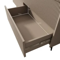 Meubella - Asty - Ladekast met 6 lades - Donker eiken - 150x41x92 cm Hot