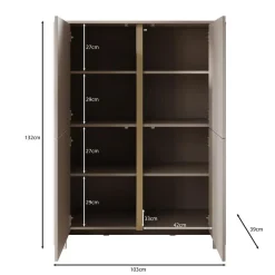 Meubella - Barbados - Dressoir - Eiken - 103x39x132 cm