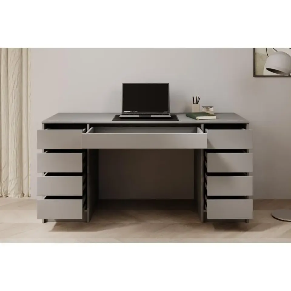 Meubella - Bureau Avio 2 - Antraciet - 154 cm Sale