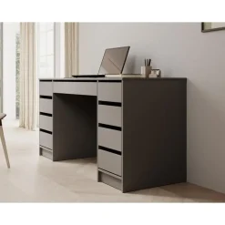 Meubella - Bureau Avio 2 - Antraciet - 154 cm Sale