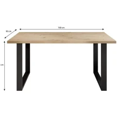 Meubella - Eetkamertafel Butter - Eiken Online