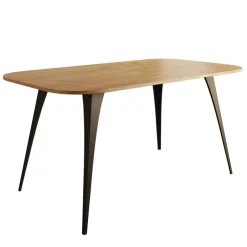 Meubella - Eetkamertafel Flix - Eiken - 160 cm - Uitschuifbaar New