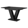 Meubella - Eetkamertafel Moris - Zwart marmerlook - 160 cm - Uitschuifbaar Clearance