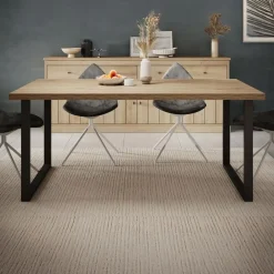 Meubella - Eetkamertafel Vince - Eiken - 180 cm Clearance