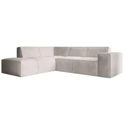 Meubella - Hoekbank Monet - Beige - Ribstof - Links Online