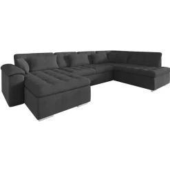 Meubella - Hoekbank Nicoreta - Grijs - Stof - Links Sale