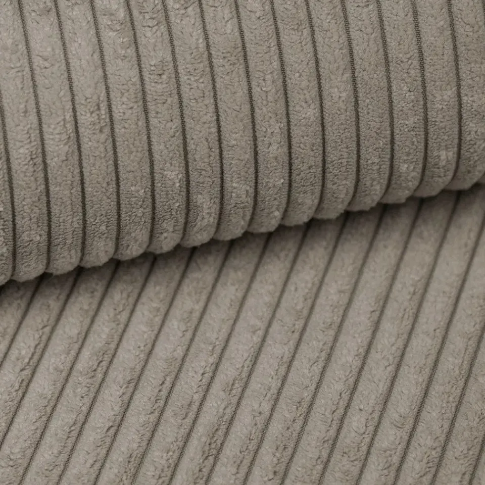 Meubella - Hoekbank Nicoreta - Bruin ribstof - Rechts Hot