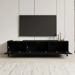 Meubella - Hydra - TV-Meubel - Zwart - 180 cm Best