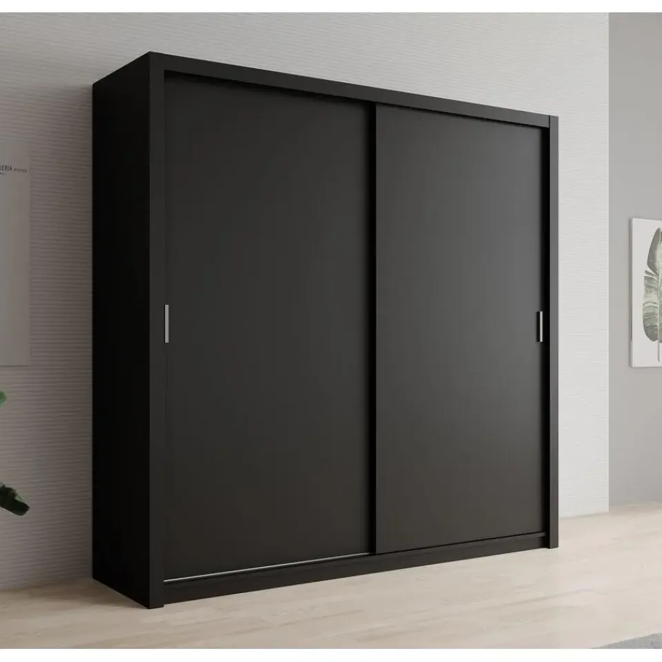 Meubella - Kledingkast Blake - Mat Zwart - 220 cm Best