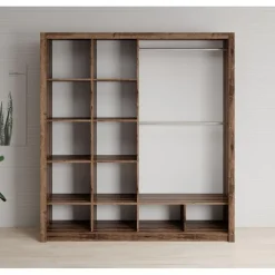 Meubella - Kledingkast Blake - Donker eiken - 200 cm Sale